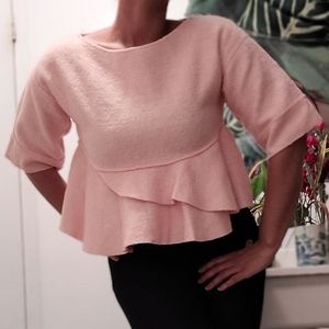 NWOT Sahoco crop peplum sweater